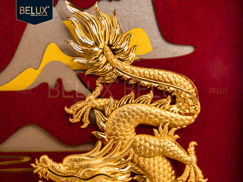 Tranh kim long dát vàng 24k 25x20cm